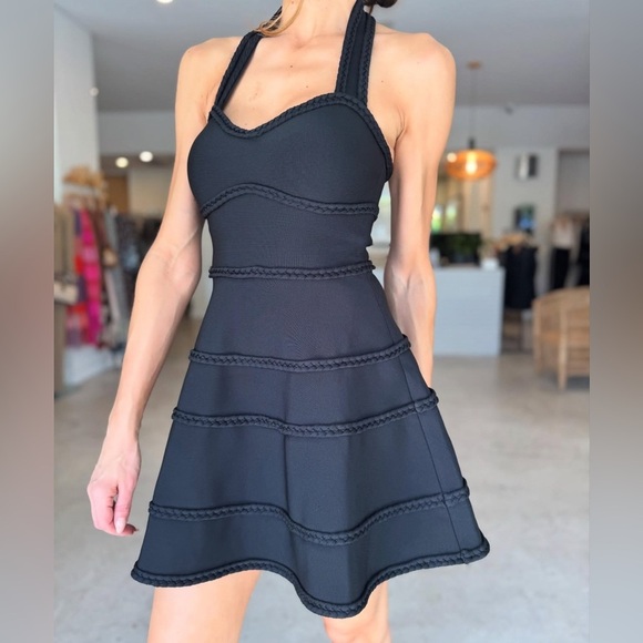 ELLIATT Katlyn Halter Black Cocktail Mini Dress S - Picture 3 of 8